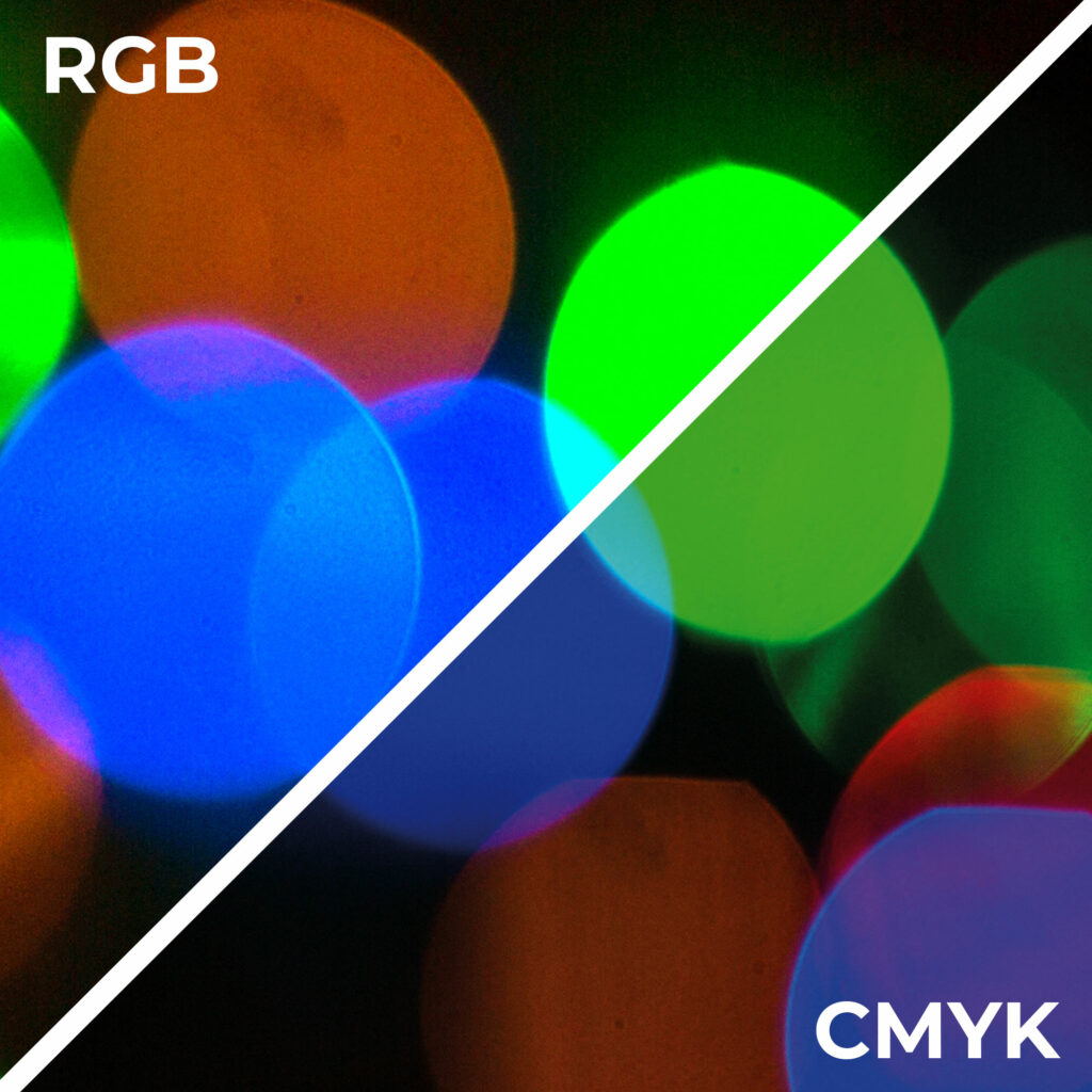 RGB CMYK Bilder Vergleich