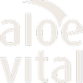 AloeVital Logo negativ auf dunkler Fl&auml;che